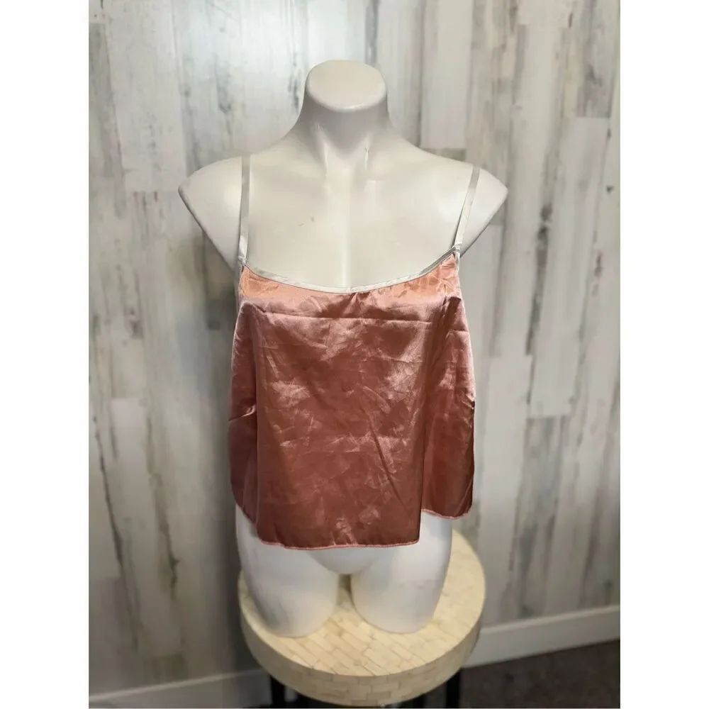 Silk pink tank top
